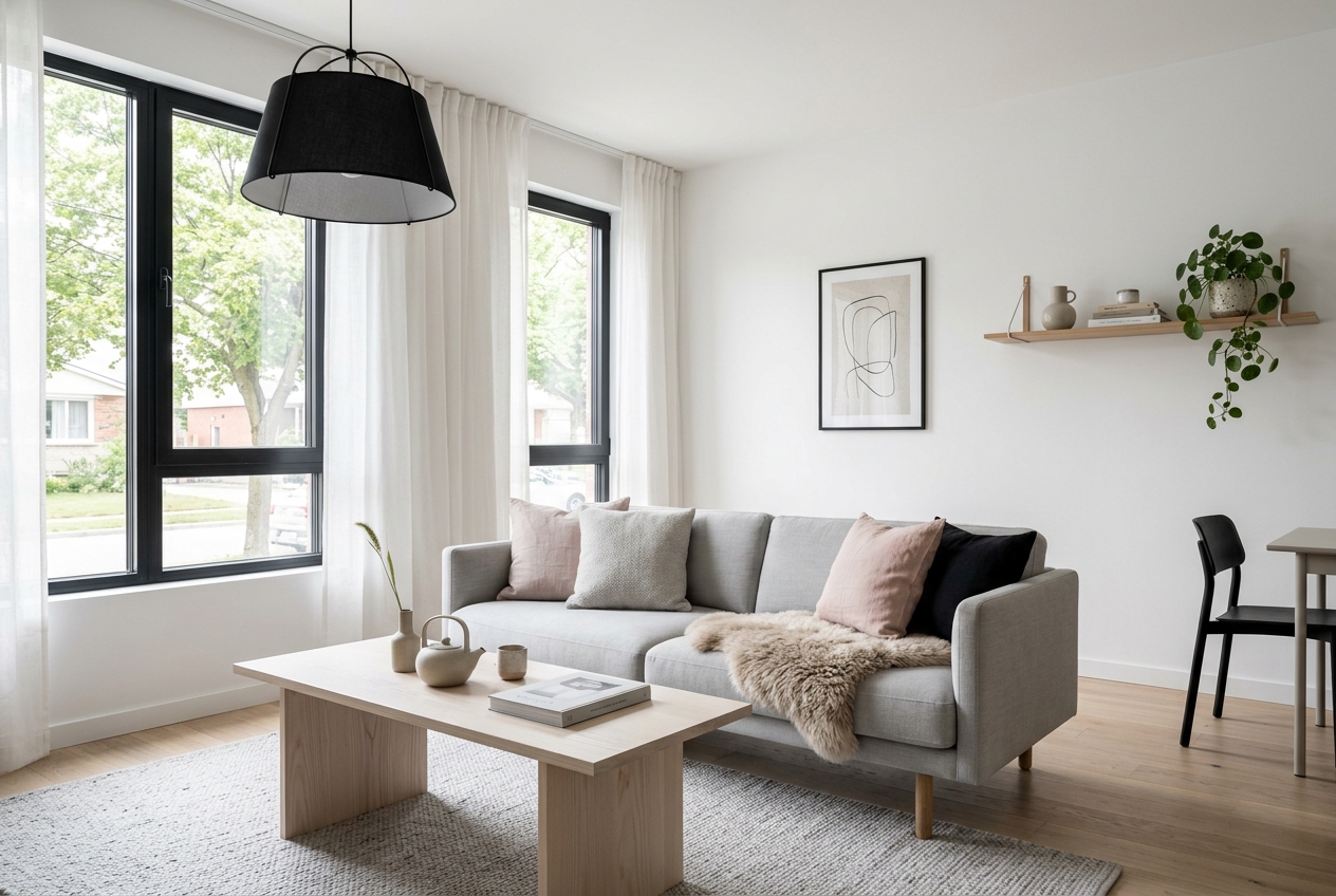 Scandinavian living room interior design