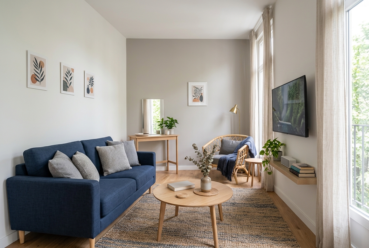 Layout living room interior design
