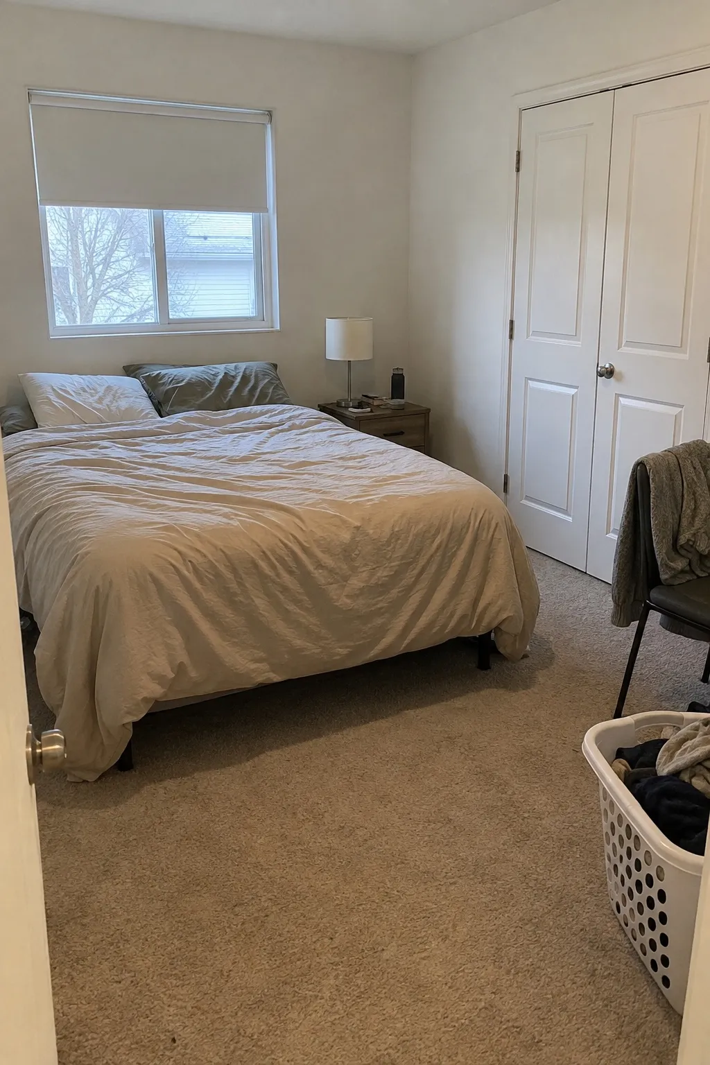 Sample rental bedroom before the test